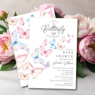 Whimsical Butterflies Baby Shower-inbjudan Inbjudningar