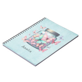 Whimsical Butterflies in a Jar Anteckningsbok