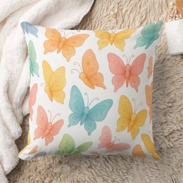 "Whimsical Butterflies" Kuddöverdrag Kudde (Filt)