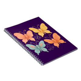 Whimsical Butterflies Spiral Photo Notebook Anteckningsbok