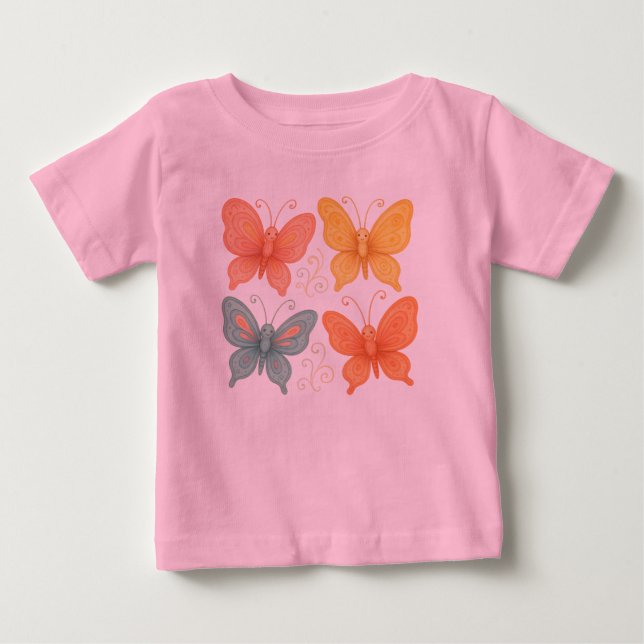Whimsical Butterflies T-Shirt (Framsida)