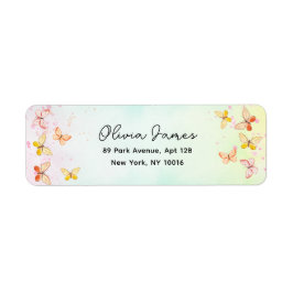  Whimsical Butterfly Girl 1st Birthday   Returadress Etikett