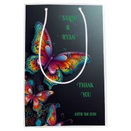 Whimsical Butterfly Romantik bröllopsinbjudan