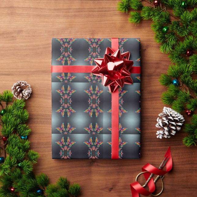 Whimsical Butterfly Romantik bröllopsinbjudan Presentpapper (Julgåva)