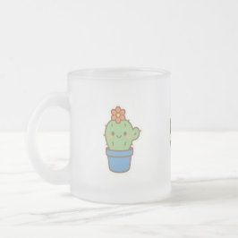 Whimsical Cactus Frostad Glasmugg