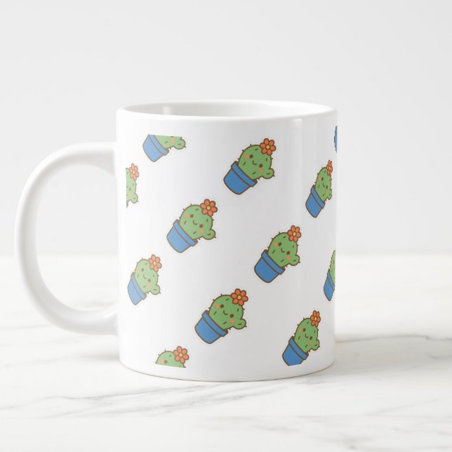 Whimsical Cactus Jumbo Mugg (Vänster)