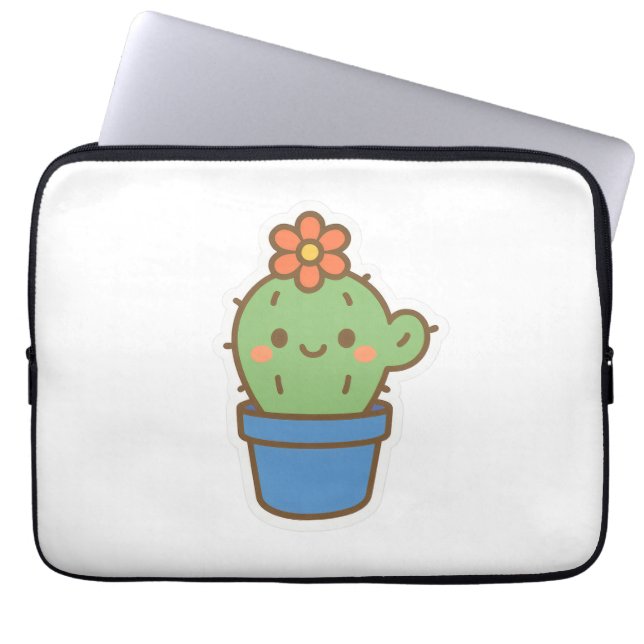 Whimsical Cactus Laptop Fodral (Framsidan)