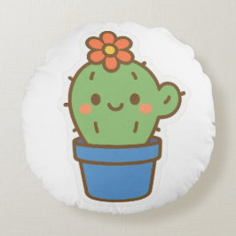 Whimsical Cactus Rund Kudde