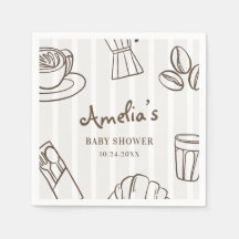 Whimsical Cafe Bebe Randig Baby Shower