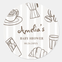 Whimsical Cafe Bebe Randig Bebis Baby Shower