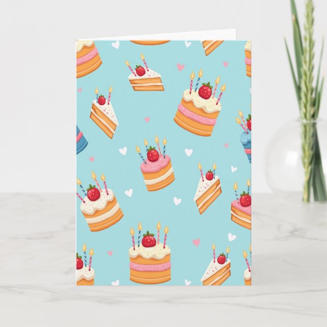 Whimsical Cakes Födelsedagskort Kort (Framsida)