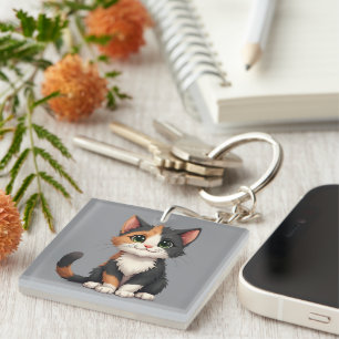 Whimsical Calico Kitten med Cattige