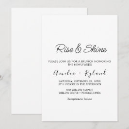 Whimsical Calligraphy Bröllop Brunch-inbjudan Inbjudningar