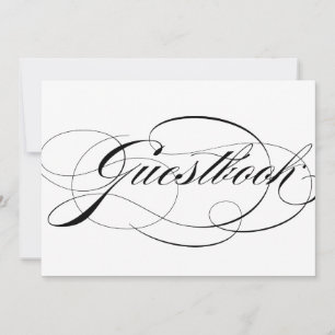 Whimsical Calligraphy   Gästbok Bröllopsskylt