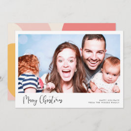 Whimsical Calligraphy God jul Photo Julkort