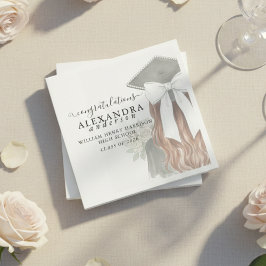 Whimsical Calligraphy Graduation Bow Pappersservett