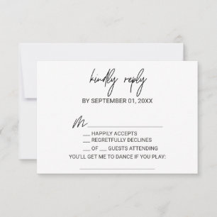 Whimsical Calligraphy Sång Request OSA kort