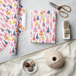 Whimsical Candy-Jackat Julgran Mönster Presentpapper