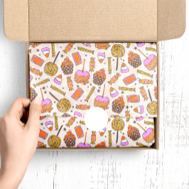 Whimsical Candy-Thated Halloween-vävnadspapper