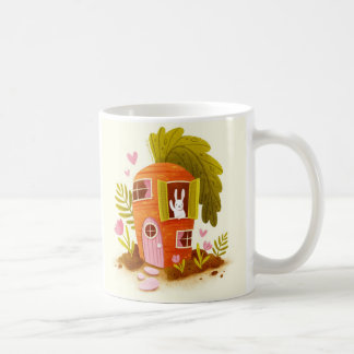 Whimsical Carrot Bunny House Mug Cute Farm Animals Kaffemugg