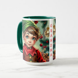 Whimsical Cartoon Elf | Christmas Personalized Mugg