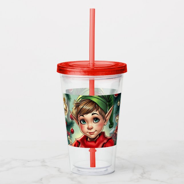 Whimsical Cartoon Elf | Christmas   Take Away Mugg (Framsida)