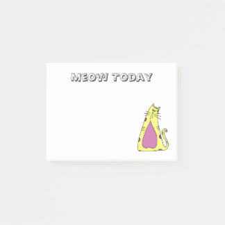 Whimsical Cartoon Katt Post-it Block