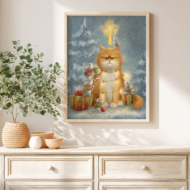  Whimsical cat and mose Storybook kids Poster (Skapare uppladdad)