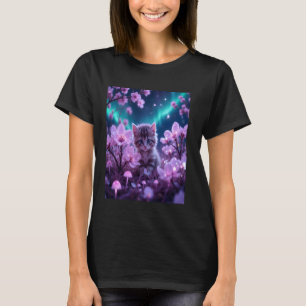 Whimsical Cat Kattunge Söt för Naturälskare Män Kv T Shirt