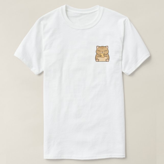 Whimsical Cat Toast Meter T Shirt (Design framsida)