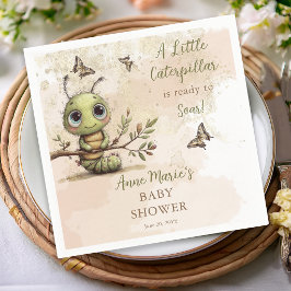 Whimsical Caterpillar Baby Shower Redo Utveckling Pappersservett