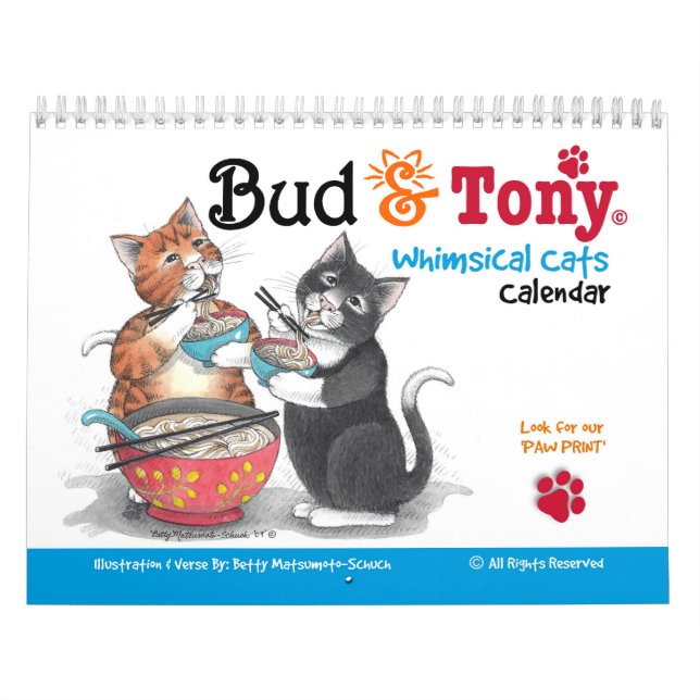 Whimsical Cats Calendar med Bud & Tony Kalender (Omslag)