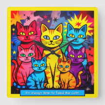 [Whimsical Cats] Modern Pop Art Färgrik