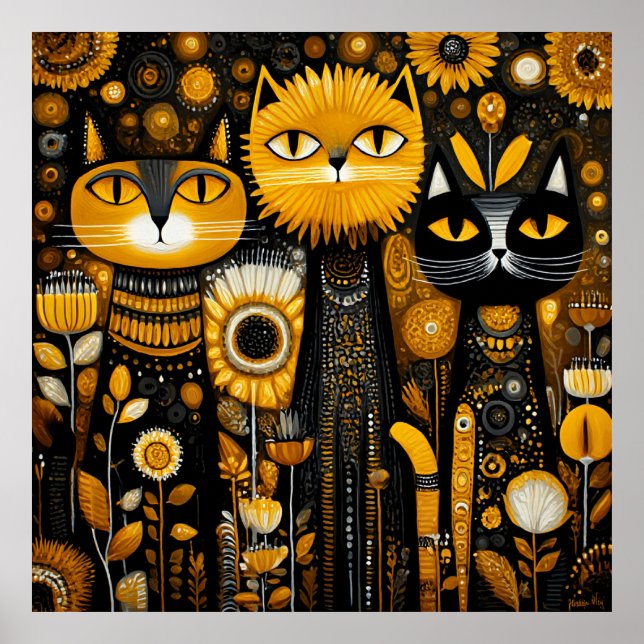 Whimsical Cats Poster (Framsidan)