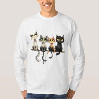 WHIMSICAL CATS T SHIRT