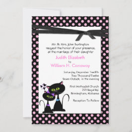 Whimsical Cats Wedding bjudande Inbjudningar