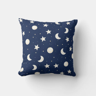 Whimsical Celestial Mönster i Måne och Stars Kudde