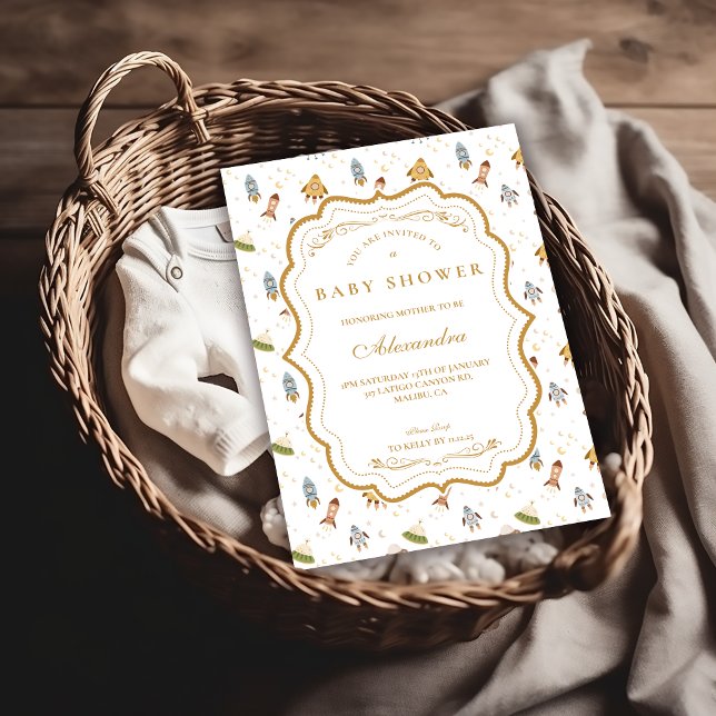 Whimsical Celestial Safari Baby Shower Inbjudningar (Skapare uppladdad)