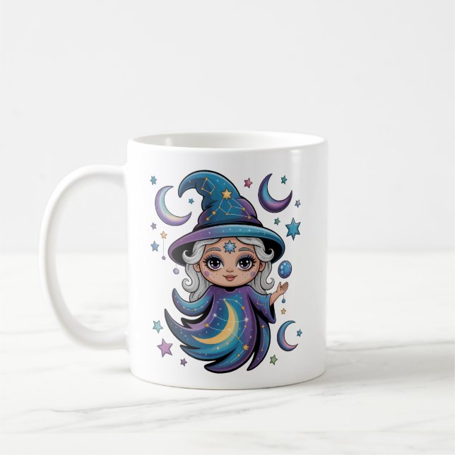 Whimsical Celestial Witch Magic Mugg (Vänster)