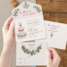 Whimsical Champagne Julbröllop