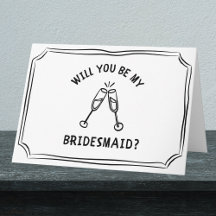Whimsical Champagne Toast Bridesmaid Frieri