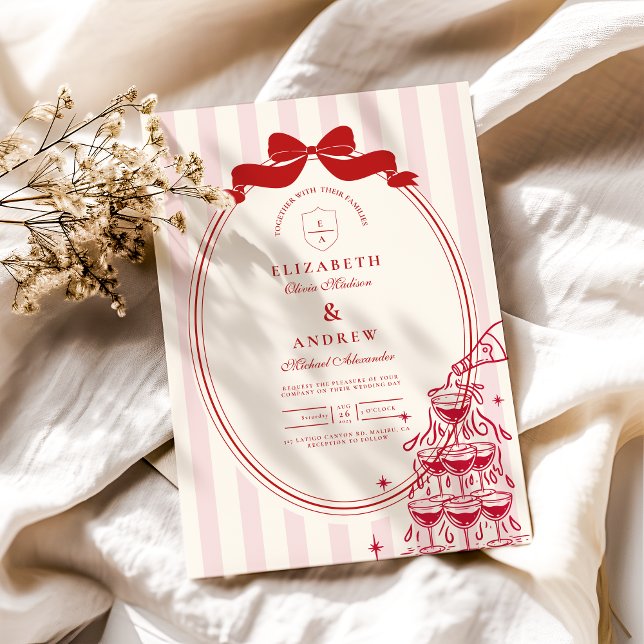 Whimsical Champagne Torn Doodle Bröllop Inbjudningar (Skapare uppladdad)