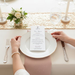 Whimsical Chandelier Dessert Cake Wedding Menu Meny