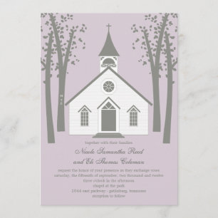 Whimsical Chapel-bröllopsinbjudan Inbjudningar