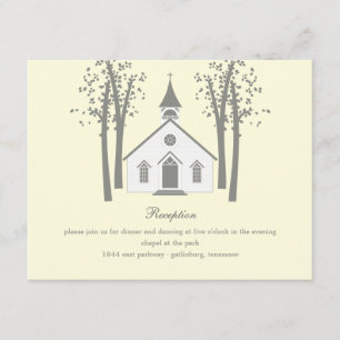 Whimsical Chapel Bröllopsmottagning Inkapslingskor Tilläggskort