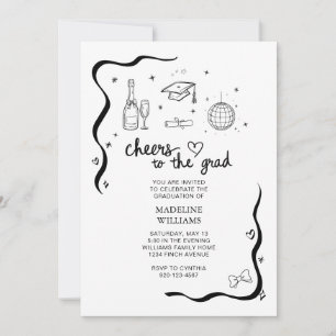 Whimsical Cheers till inbjudan till Grad Studenten