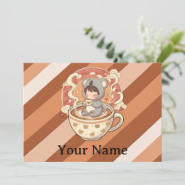 Whimsical Chibi Koala Adventure Greetin Julkort