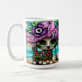 Whimsical Chihuahua Hund på Vacation Handflatan Tr Kaffemugg