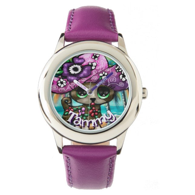 Whimsical Chihuahua Hund Träd Personlig Armbandsur (Framsida)