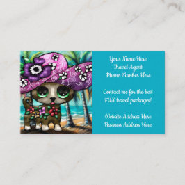 Whimsical Chihuahua Hund Travel Agent Visitkort